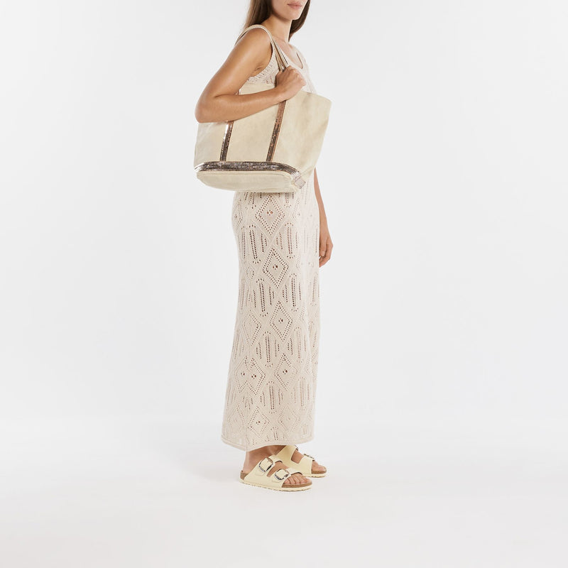 Cabas L Tote Bag - Vanessa Bruno -  Ivory - Linen