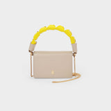 Shoulder Bag Jessie in Multicolor Calf Grained Leather