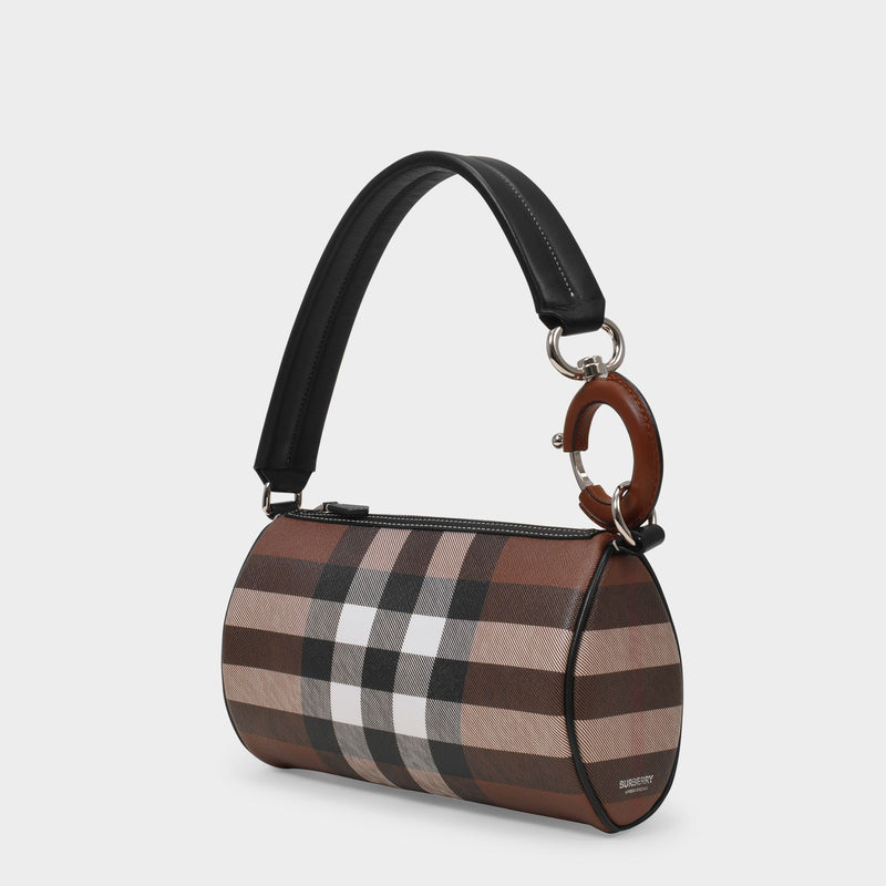 Mini Rhombus Bag in Brown Leather