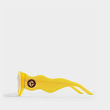Sunglasses in Yellow and Gold Acetate