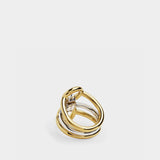 Tryptich Ring in Vermeil and Silver
