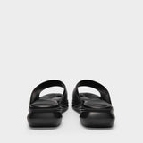 Mono Sandals in Black Leather