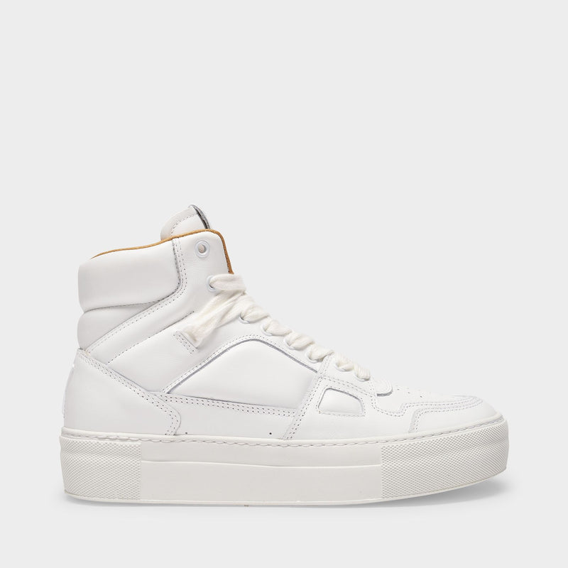 Mid Top ADC Sneakers in White Leather