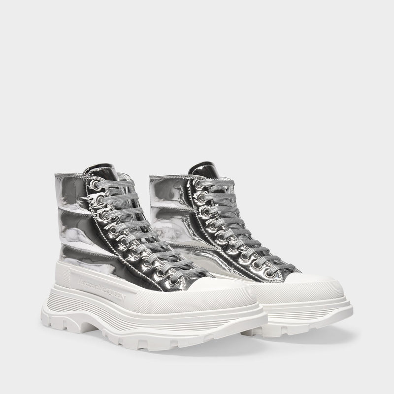 Tread Slick Boots in Metallic Leather