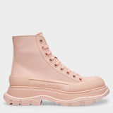 Tread Slick High Sneakers in Pink Leather