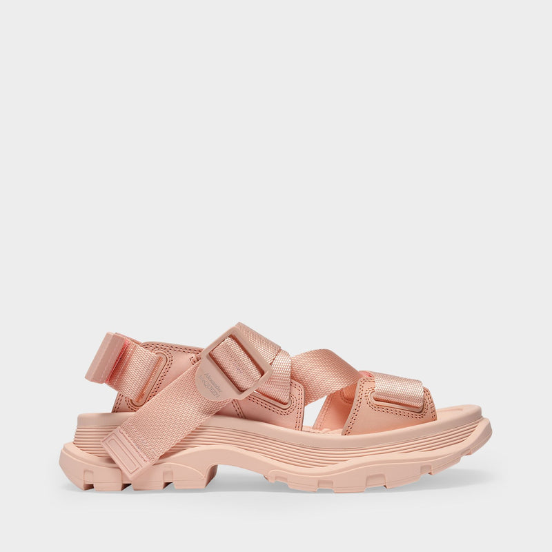 Tread Sandals in Pink Canvas