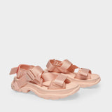 Tread Sandals in Pink Canvas