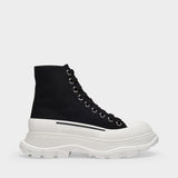 Tread Slick High Sneakers in Black Canvas