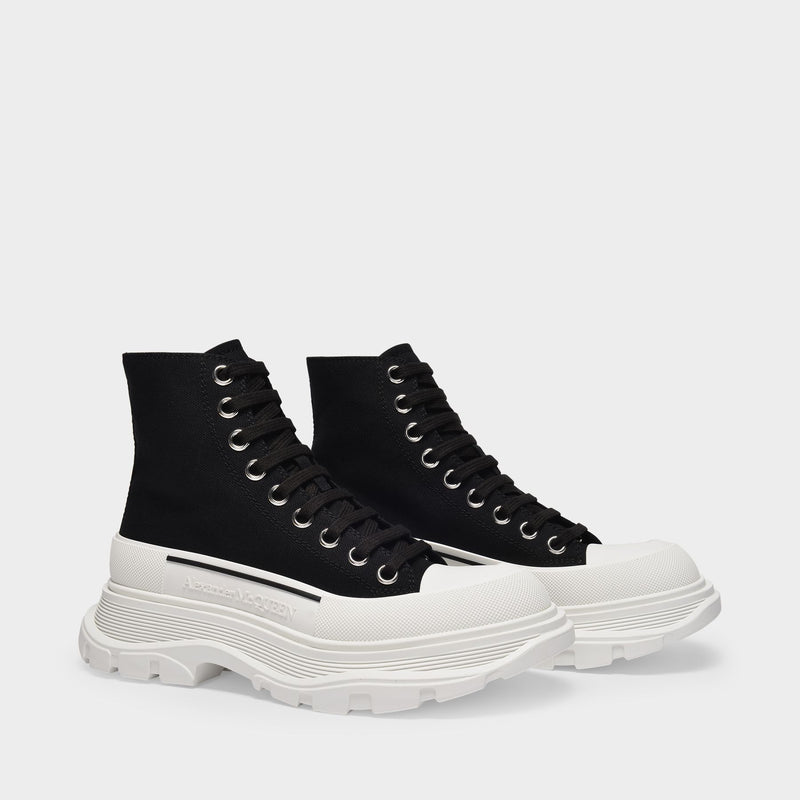 Tread Slick High Sneakers in Black Canvas