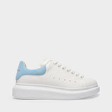 Oversized Sneakers - Alexander Mcqueen - White/Powder Blue - Leather