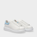 Oversized Sneakers - Alexander Mcqueen - White/Powder Blue - Leather