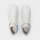 Oversized Sneakers - Alexander Mcqueen - White/Powder Blue - Leather