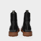 Bottines en Cuir Noir