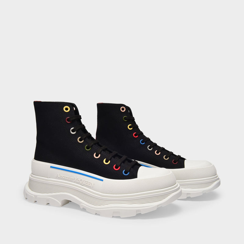 Tread Slick Sneakers in Black Canvas