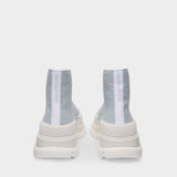 Tread Slick Sneakers in Grey Canvas