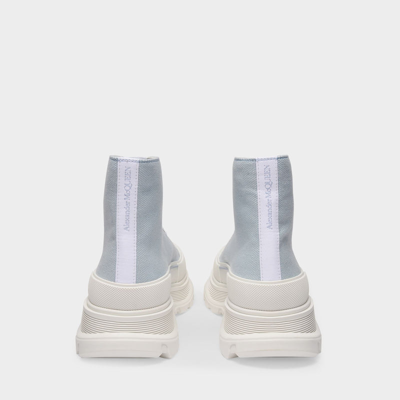 Tread Slick Sneakers in Grey Canvas