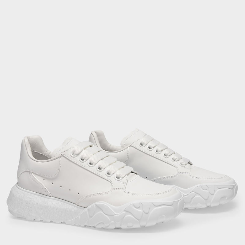 Court Sneakers in White Leather