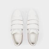 Oversized Sneakers - Alexander Mcqueen - White/Patchouli - Leather