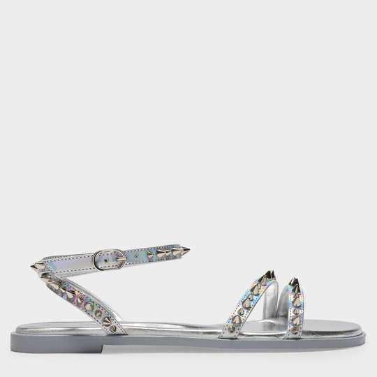 Sandals in Metallic Leather