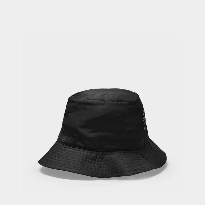 Mark Bucket Hat in Black Canvas