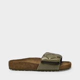 1774 Sandals in Khaki Paded Leather