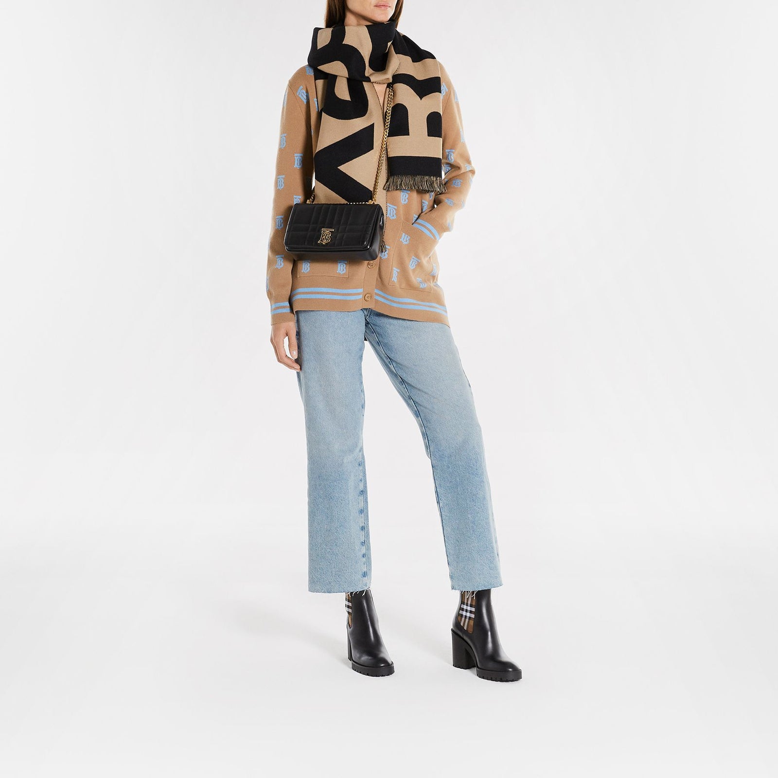 LF New Allostock 70 Ankle Boots Burberry Leather Black