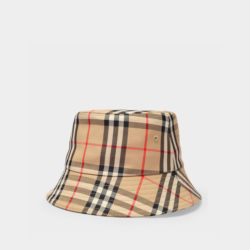 Mh 2 Panel Bucket Hat - Burberry - Cotton - Archive Beige