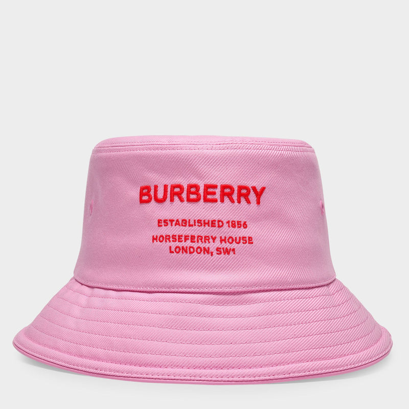 Horseferry Bucket Hat in Pink Canvas