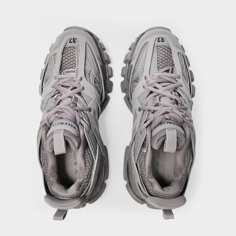 Track Sneakers in Grey Canvas