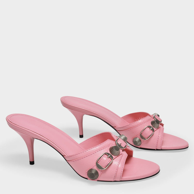 Cagole Sandals in Pink Leather