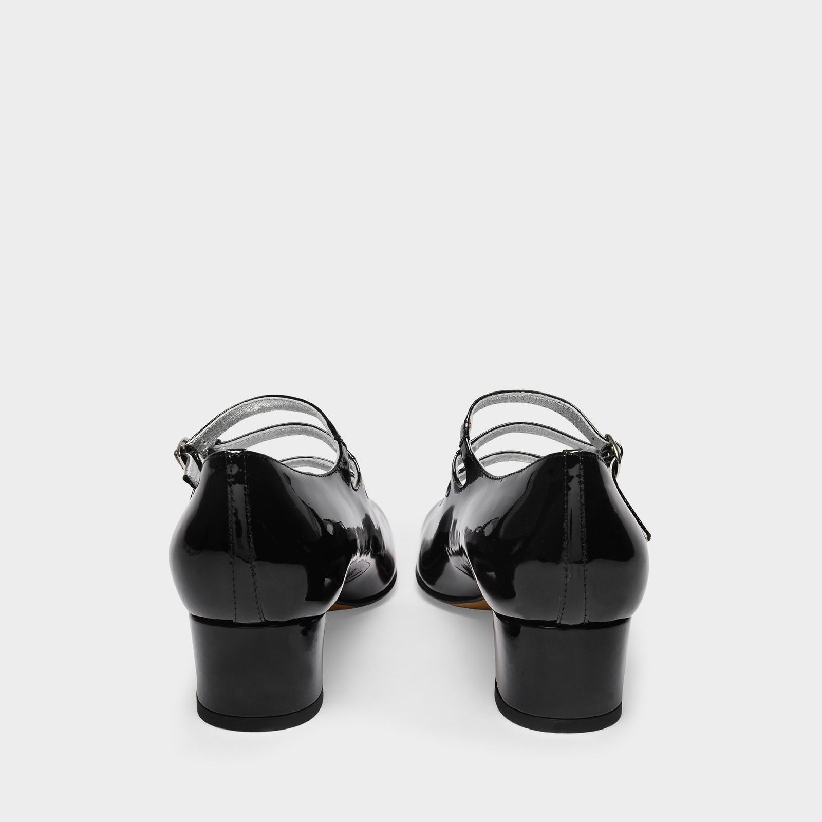 パンプス CAREL Kinight Pumps - Carel - Leather - Black Kinight - Black suede leather and strass buckles Mary janes