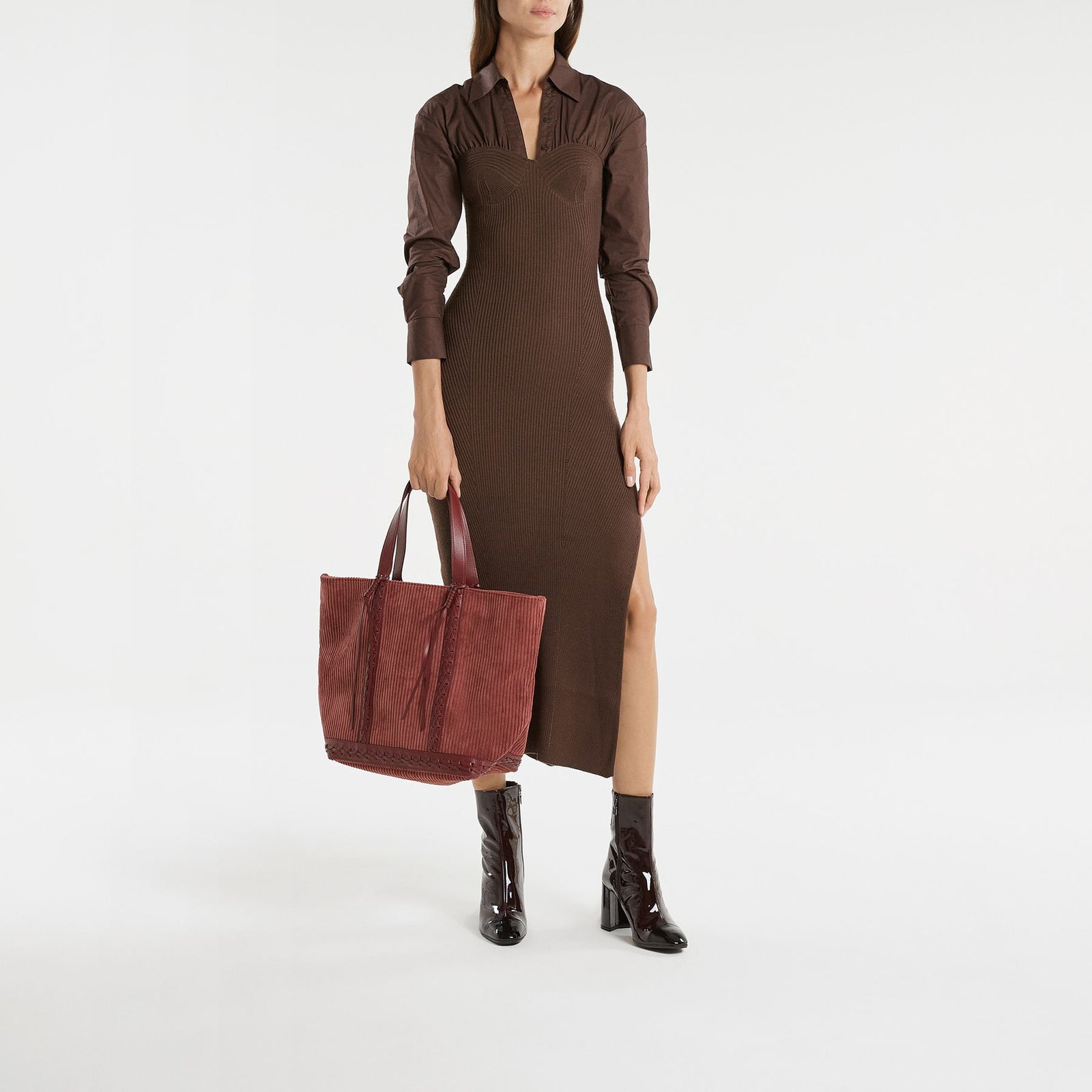 Donna Ankle Boots Carel Patent Leather Brown Black