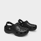 Classic Platform Mules - Crocs - Black - Synthetic