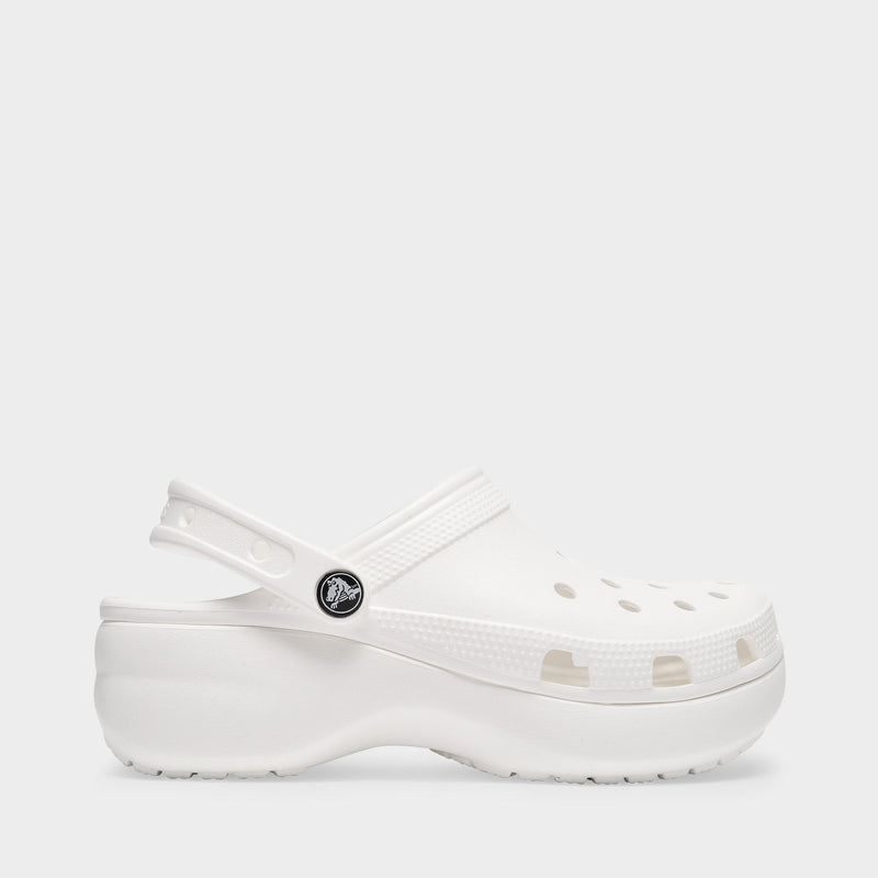 White hot sale platform crocs