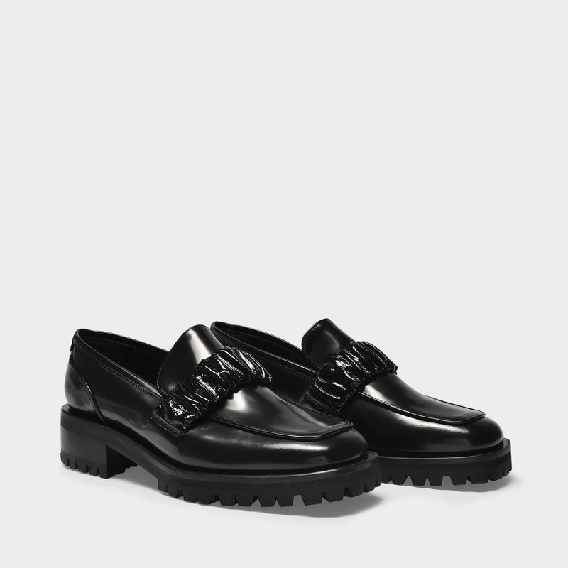 Chouchou Square Loafer in Black Leather