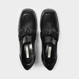 Chouchou Square Loafer in Black Leather