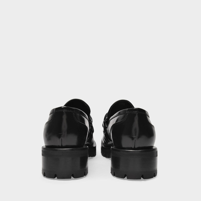 Chouchou Square Loafer in Black Leather