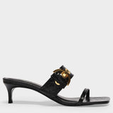 Bettina Sandals in Black Leather