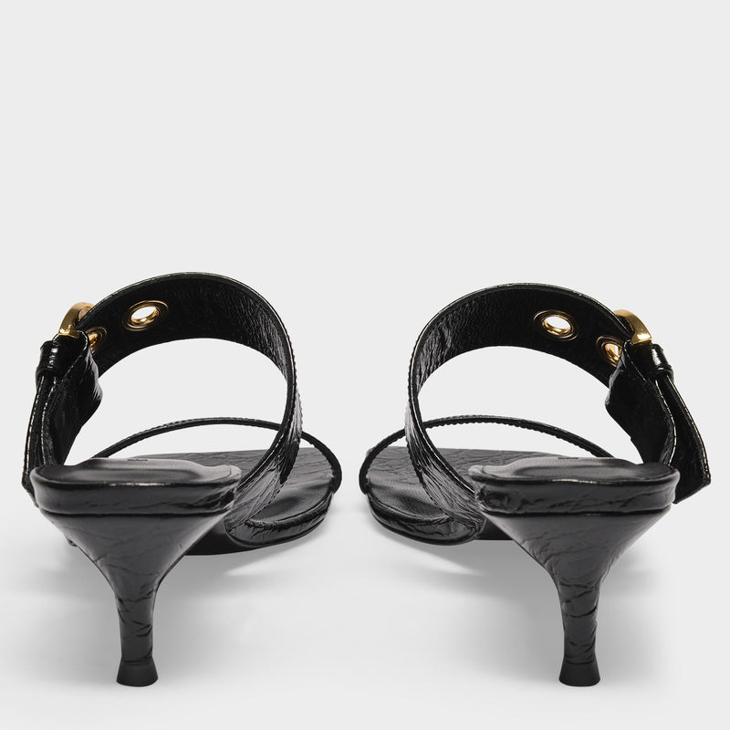 Bettina Sandals in Black Leather