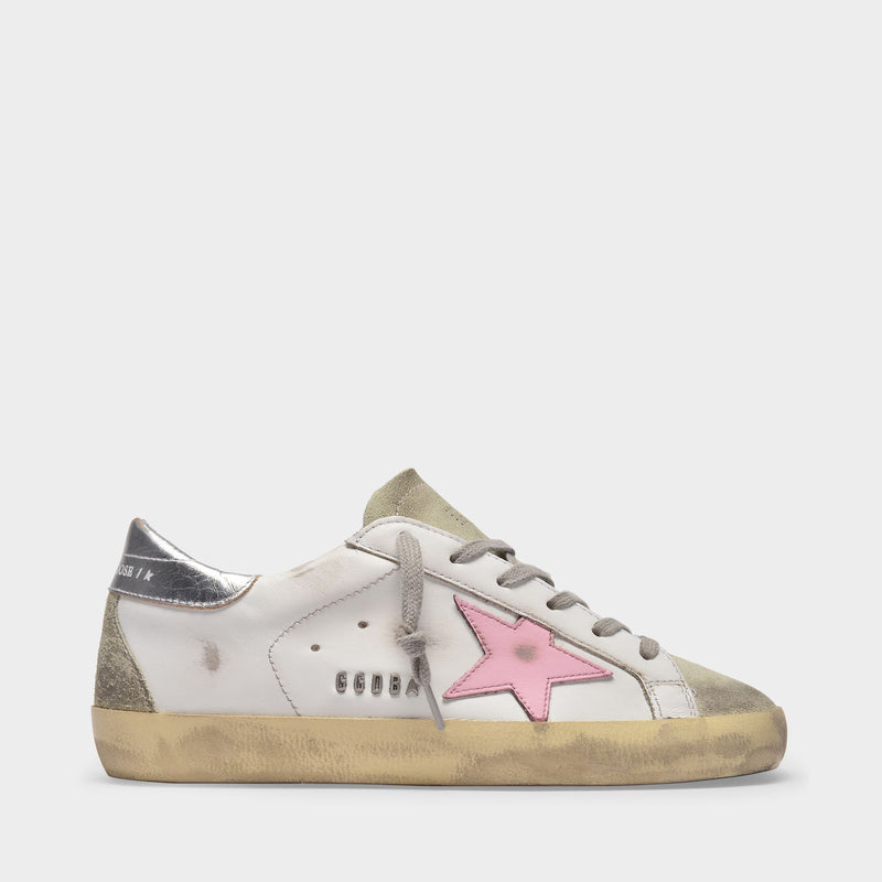 【関税込み】Golden Goose ピンク Super-Star スニーカー GOLDEN GOOSE Super-Star Low Top Sneaker Pink 4328, Suede toe