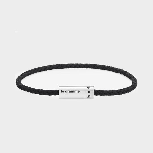 7G Nato Cable Bracelet - Le Gramme - Black - Silver
