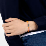 7G Nato Cable Bracelet - Le Gramme - Bright Orange - Silver