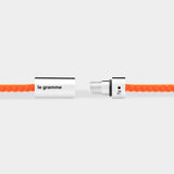 7G Nato Cable Bracelet - Le Gramme - Bright Orange - Silver