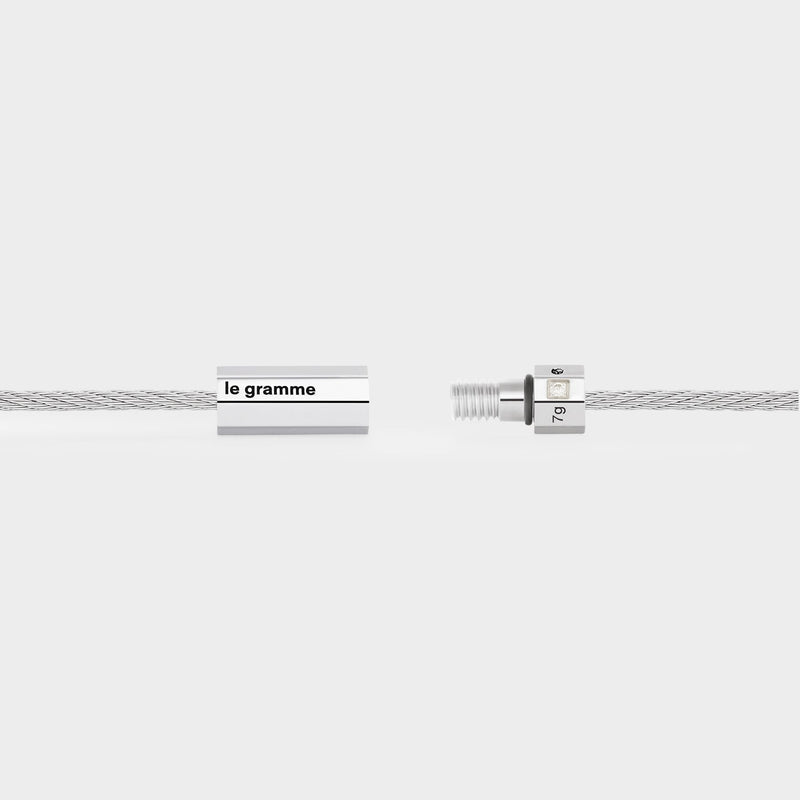 7G Octogon Cable Bracelet - Le Gramme - Silver - Silver/Diamond