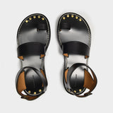Nersee Sandals in Black Leather