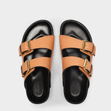 Lennyo Sandals in Brown Leather