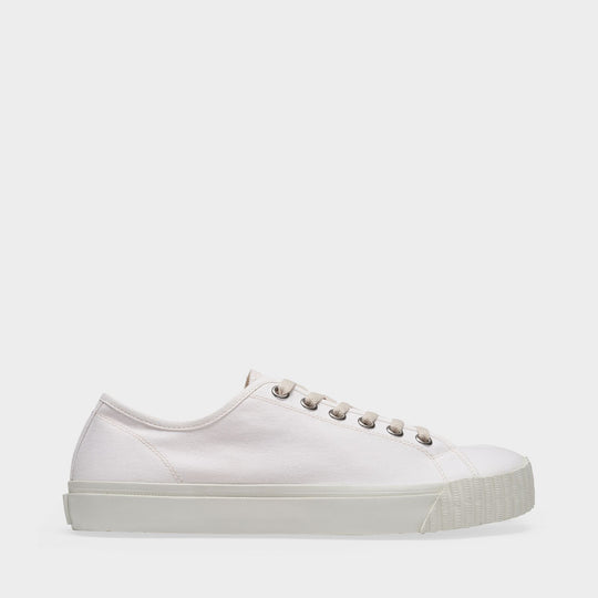 Tabi Low Top Sneakers in White Coton