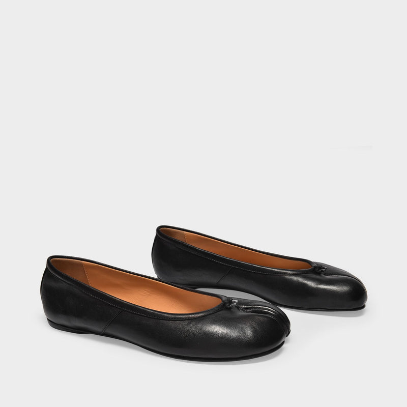 Ballerines Tabi Flat Shoes - Maison Margiela - Black - Leather