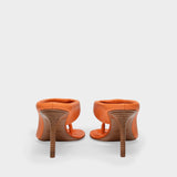 Les Mules Limone in Orange Leather