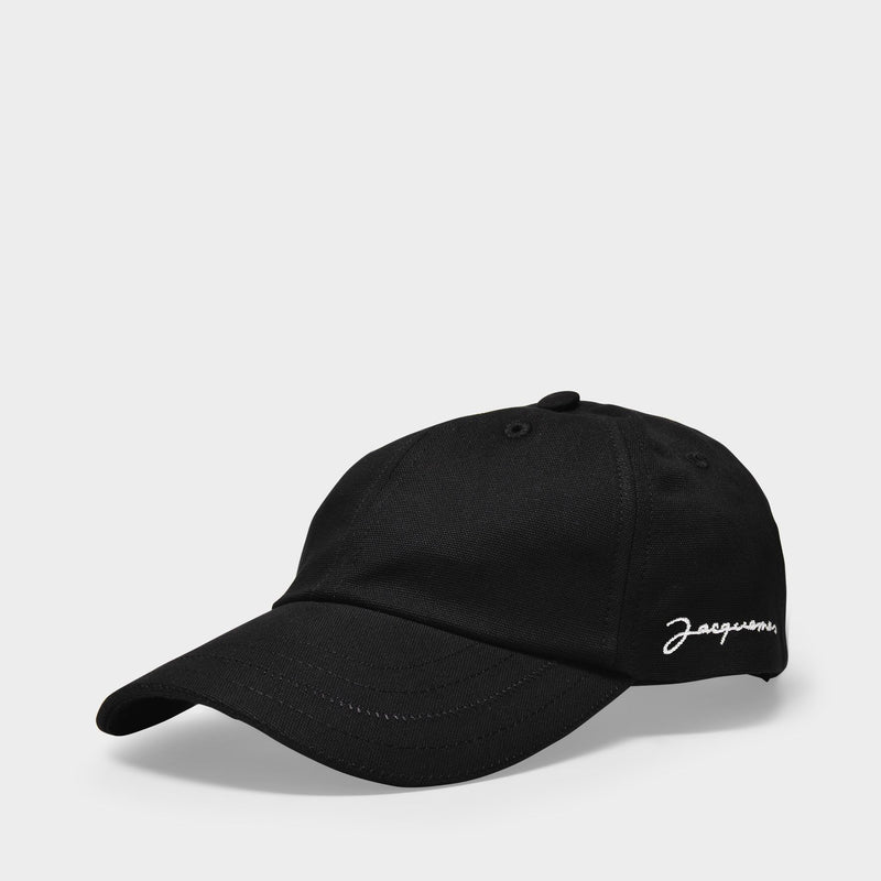 La Casquette Jacquemus in Black Cotton